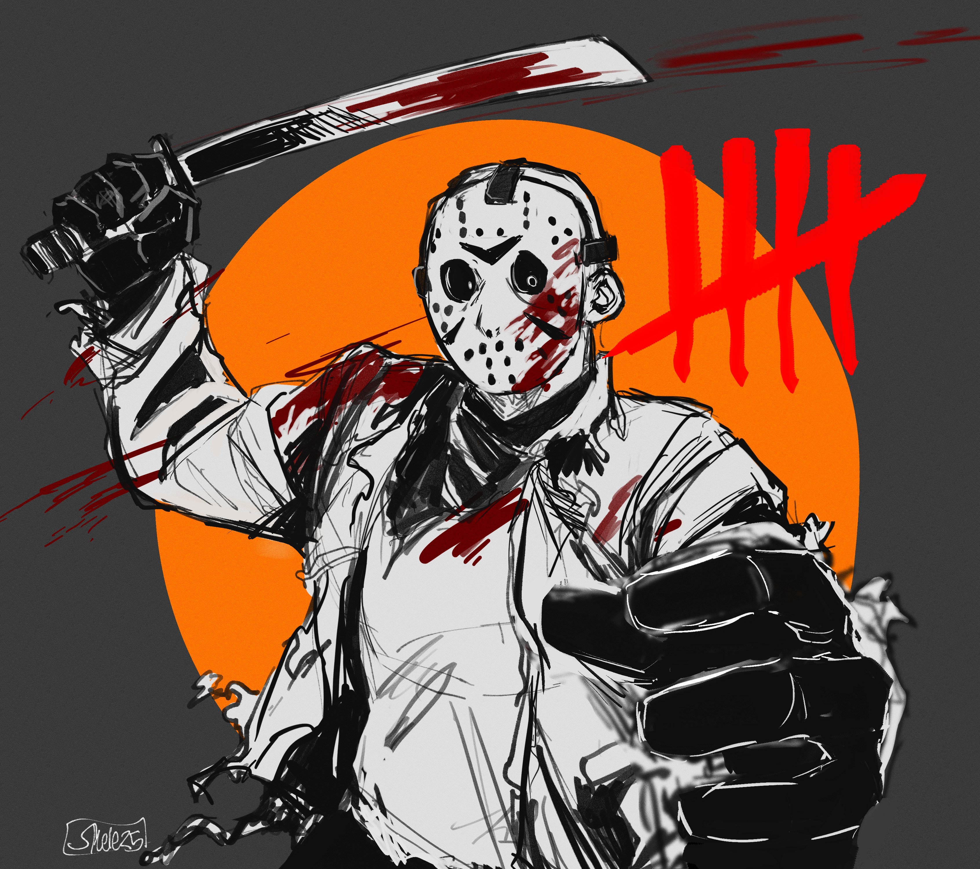 Jason Voorhees artwork by Skelesass