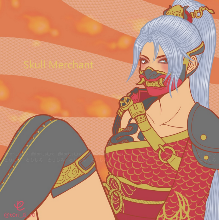 Skull Merchant artwork by tori si ro